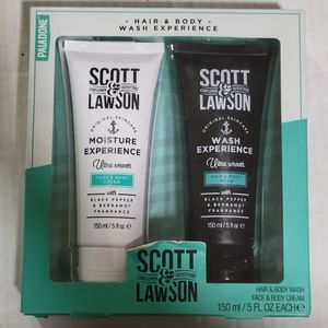 Paladone Men's Grooming Set -Scott and Lawson Wash and Cream Set for Body and Ha
